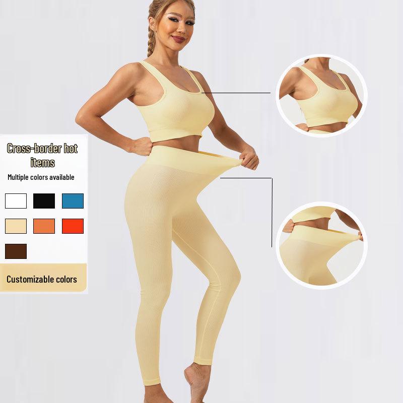 European & American Women s Seamless Sports Set: Square Collar Bra & High-Waist Quick-Dry Shorts for Summer Yoga & Fitness. Small
European & American Women s Seamless Sports Set: Square Collar Bra & High-Waist Quick-Dry Shorts for Summer Yoga & Fitness. Small