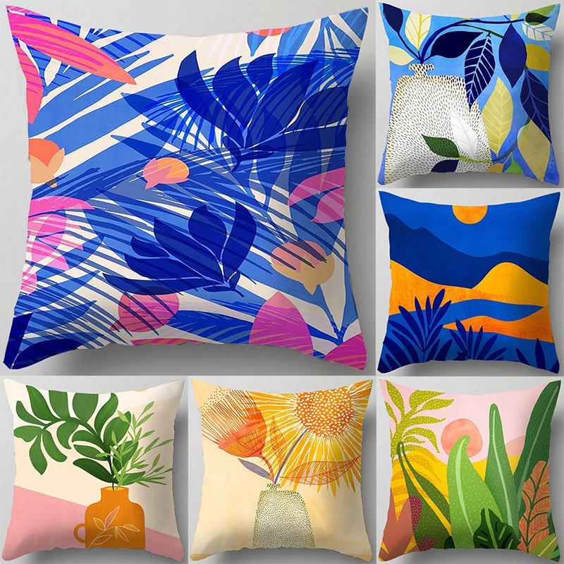 45*45CM Plant Flower Pillow Cover Living Room Sofa Office Seat Waist Cushion Cushion Cover Home Decoration Creative Ornament
45*45CM Plant Flower Pillow Cover Living Room Sofa Office Seat Waist Cushion Cushion Cover Home Decoration Creative Ornament