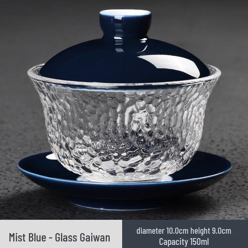 Chaxun Sky Blue Ceramic Gaiwan Tea Bowl with Glass Lid
Chaxun Sky Blue Ceramic Gaiwan Tea Bowl with Glass Lid