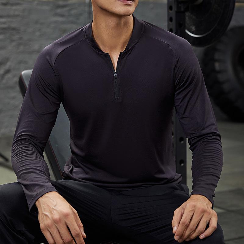 Quick-Dry Half-Zip Stand Collar Long-Sleeve Athletic T-Shirt for Running and Fitness. M
Quick-Dry Half-Zip Stand Collar Long-Sleeve Athletic T-Shirt for Running and Fitness. M