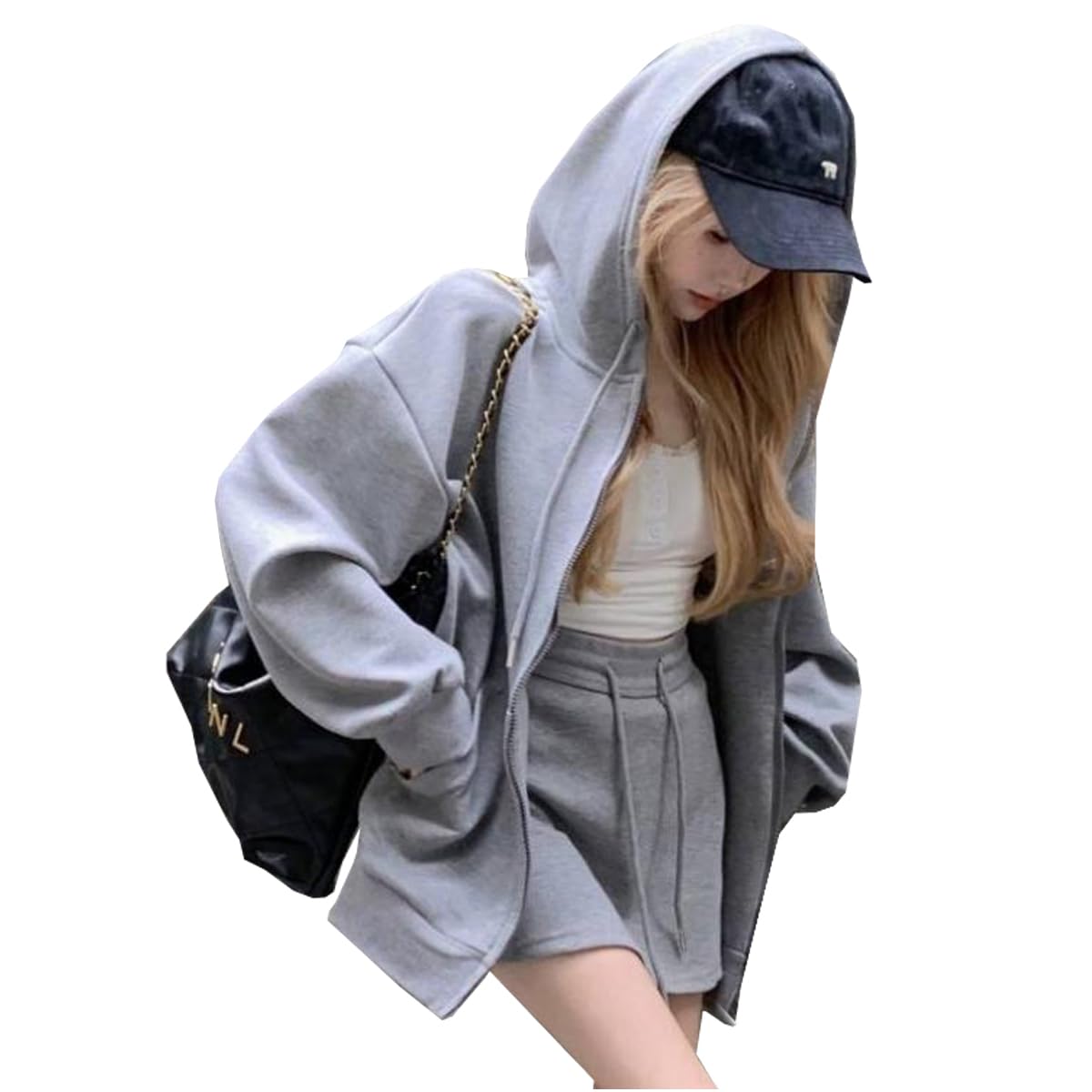 BEYANE Повседневный комплект с худи и Идеально для уличной одежды и Идеально для и Серая мини-юбка и Мини Идеально для и Размер Женский комплект из 2 предметов с шортами, серый
BEYANE Повседневный комплект с худи и Идеально для уличной одежды и Идеально для и Серая мини-юбка и Мини Идеально для и Размер Женский комплект из 2 предметов с шортами, серый