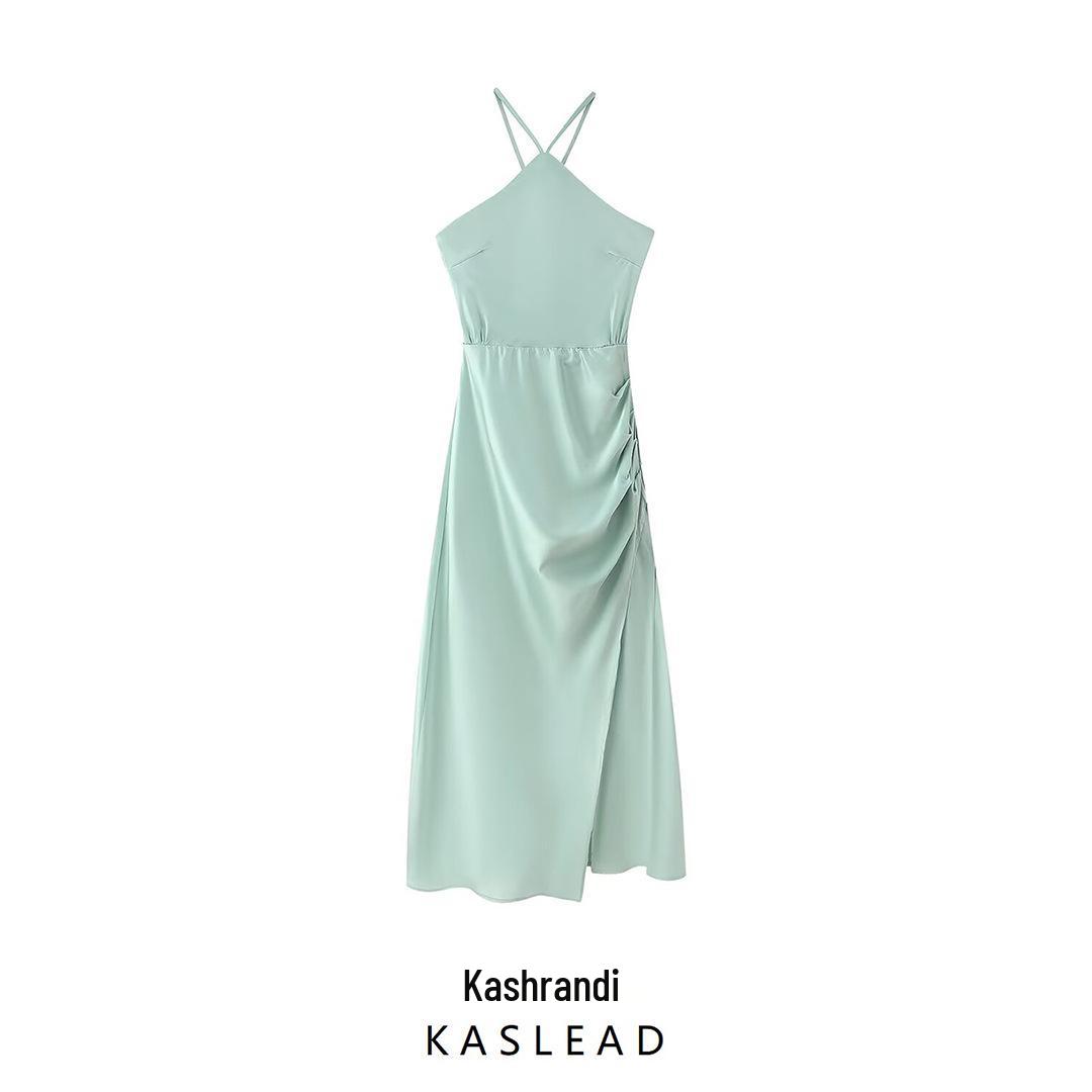 Spring 2025 Women s European & American Style Silk Satin Halter Neck Backless Dress L бірюзовий
Spring 2025 Women s European & American Style Silk Satin Halter Neck Backless Dress L бірюзовий