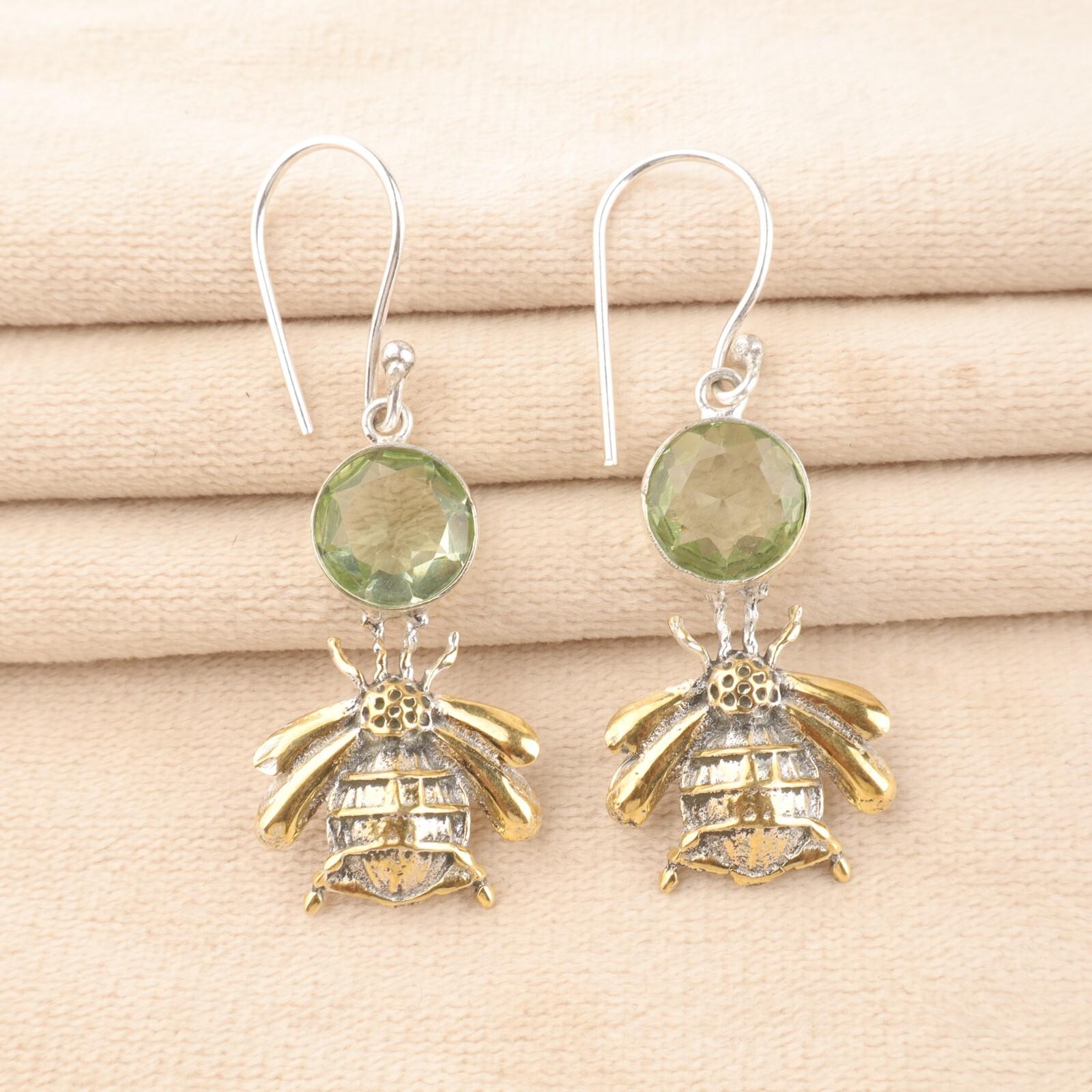 Genuine Green Amethyst Gemstone 925 Sterling Silver Handmade Jewelry Earrings 2 EE-154-20
Genuine Green Amethyst Gemstone 925 Sterling Silver Handmade Jewelry Earrings 2 EE-154-20
