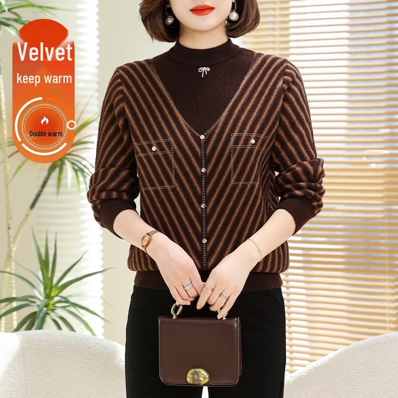 Cozy Faux Mink Velvet Plus Size Pullover for Middle-Aged and Elderly Women XL (90-120 jin) кавовий
Cozy Faux Mink Velvet Plus Size Pullover for Middle-Aged and Elderly Women XL (90-120 jin) кавовий