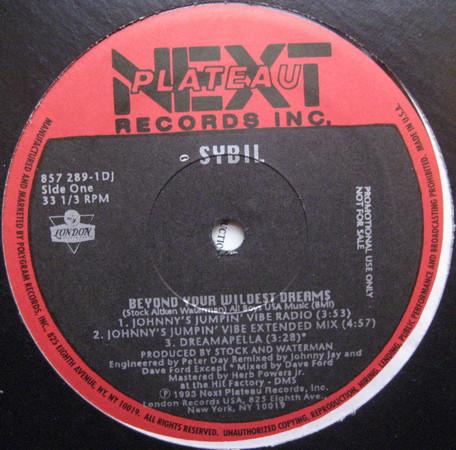12inch Record SYBIL - Beyond Your Wildest Dreams 8572891DJPROMO Next Plateau Re 1993 US Dance & Electronica Used
12inch Record SYBIL - Beyond Your Wildest Dreams 8572891DJPROMO Next Plateau Re 1993 US Dance & Electronica Used