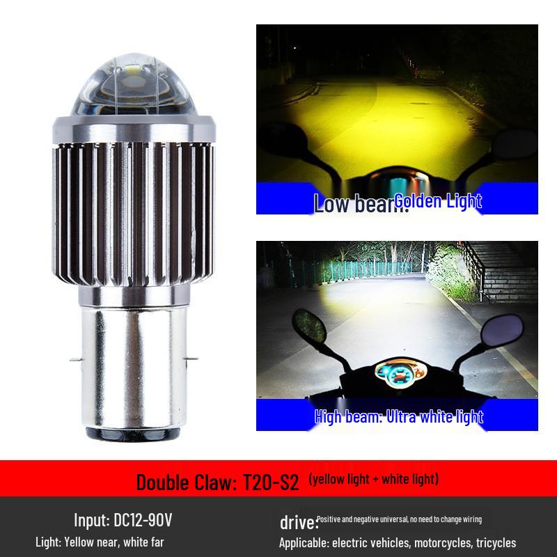 Universal LED Motorcycle Headlight Bulb, Super Bright 12V-80V, High/Low Beam, Two-Pin/Three-Pin H4 Modification
Universal LED Motorcycle Headlight Bulb, Super Bright 12V-80V, High/Low Beam, Two-Pin/Three-Pin H4 Modification