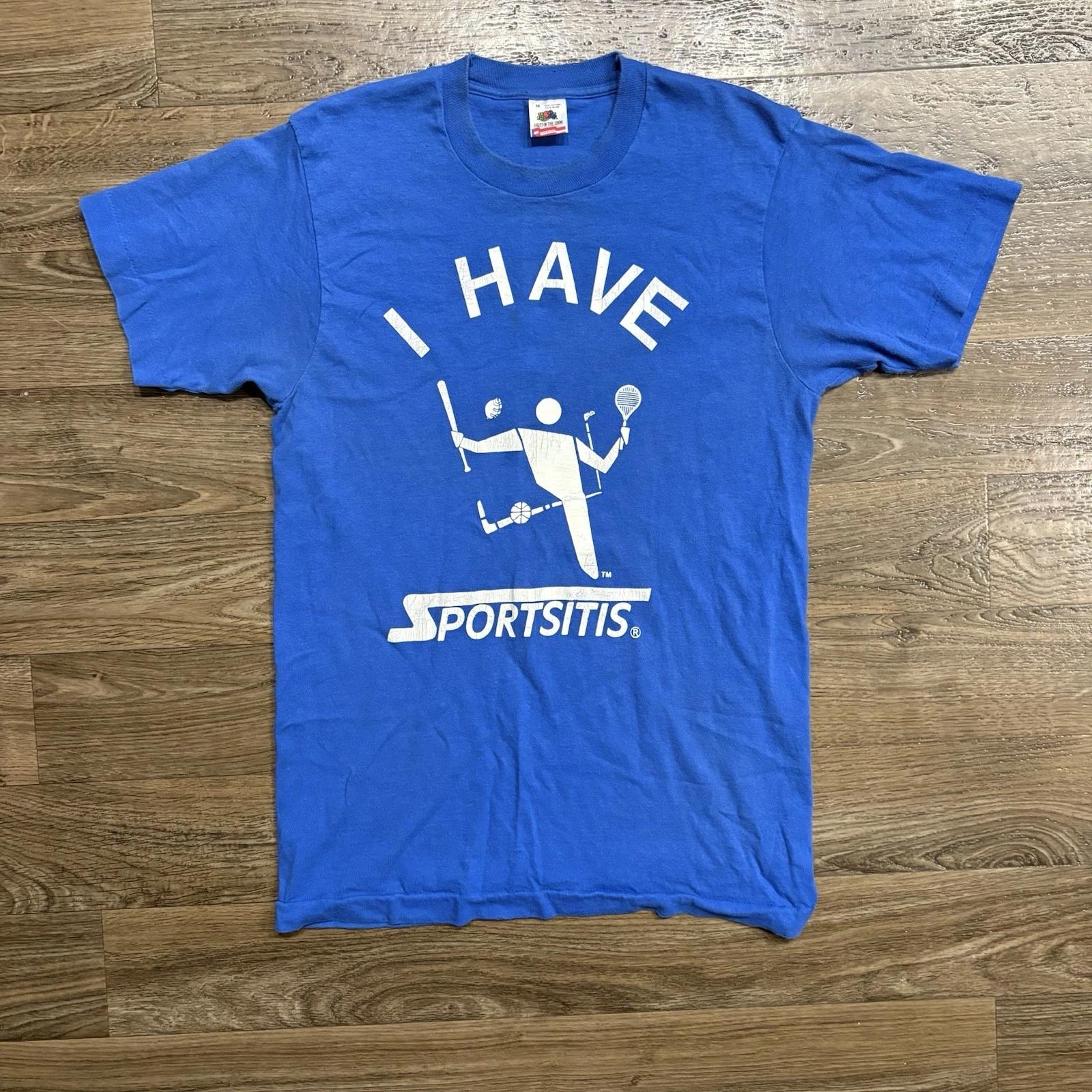 Vintage /90s Funny I Have Sportsitis Blue Graphic Tee USA Made Single Stitch M M
Vintage /90s Funny I Have Sportsitis Blue Graphic Tee USA Made Single Stitch M M