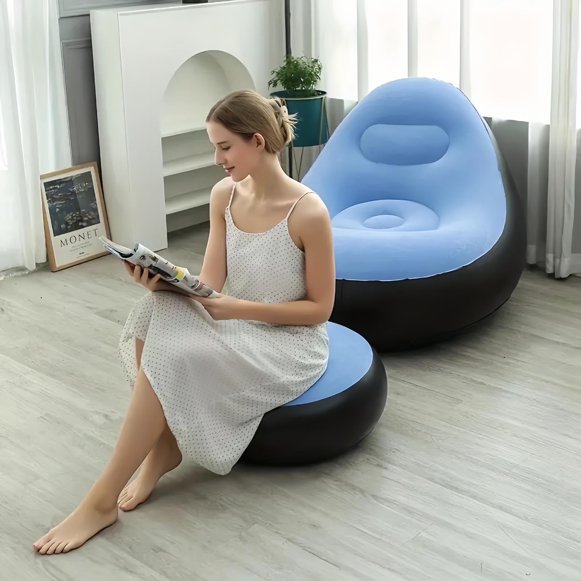 Thickened Inflatable Folding Chair with Footrest - Portable Flocking PVC Sofa for Adults 125 x 105 x 100 cm
Thickened Inflatable Folding Chair with Footrest - Portable Flocking PVC Sofa for Adults 125 x 105 x 100 cm