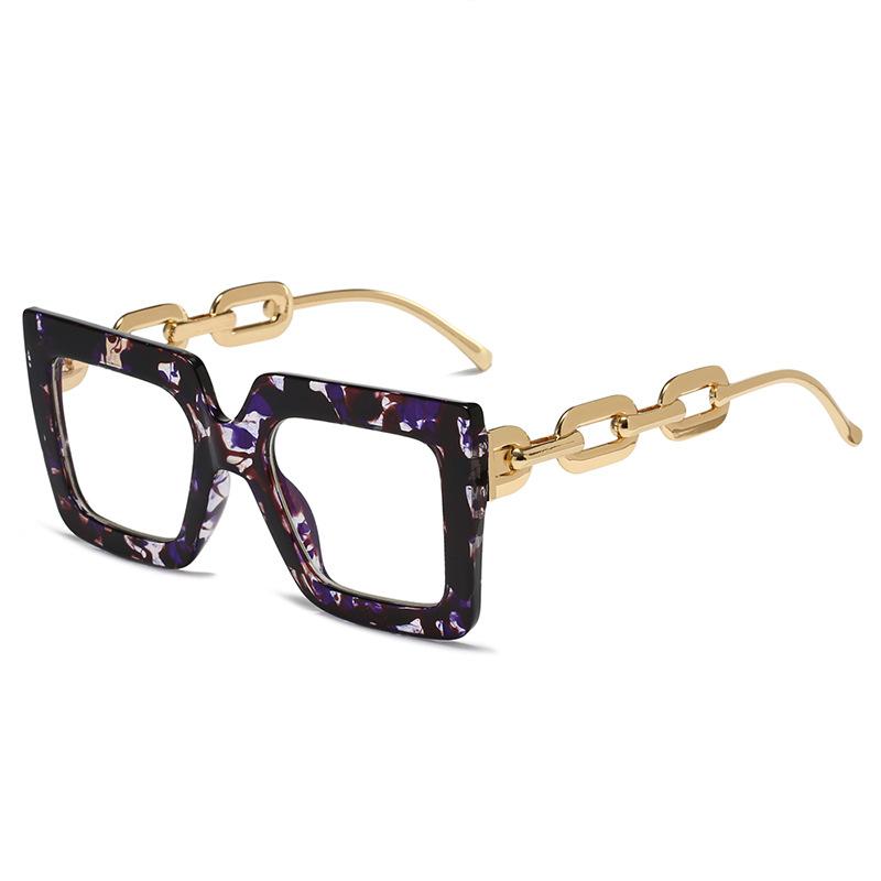 Personalized Chain Flat Glasses, Trendy Large Square Frame Glasses, Colorful Frame Glasses
Personalized Chain Flat Glasses, Trendy Large Square Frame Glasses, Colorful Frame Glasses