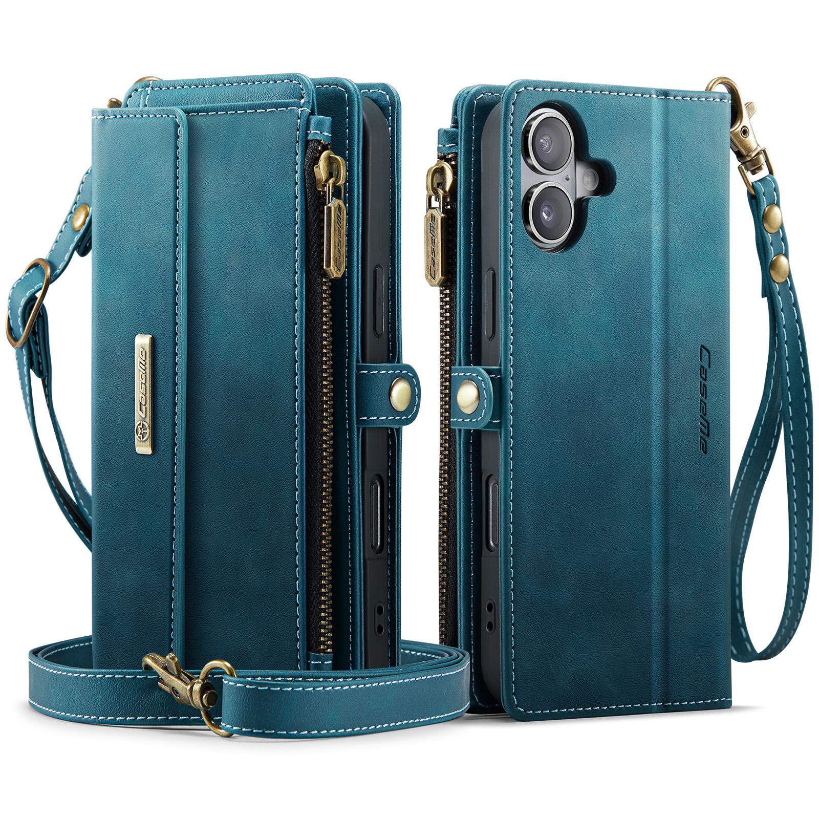 For iPhone 16 Plus Case CASEME C39 RFID Blocking Zipper Wallet Stand Leather Cover with Strap Green
For iPhone 16 Plus Case CASEME C39 RFID Blocking Zipper Wallet Stand Leather Cover with Strap Green