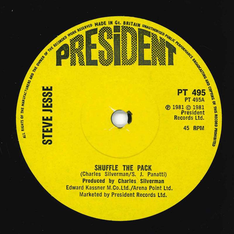 7inch Record STEVE JESSE Shuffle The Pack PT495 PRESIDENT 1981 UK Dance Electronica Used
7inch Record STEVE JESSE Shuffle The Pack PT495 PRESIDENT 1981 UK Dance Electronica Used