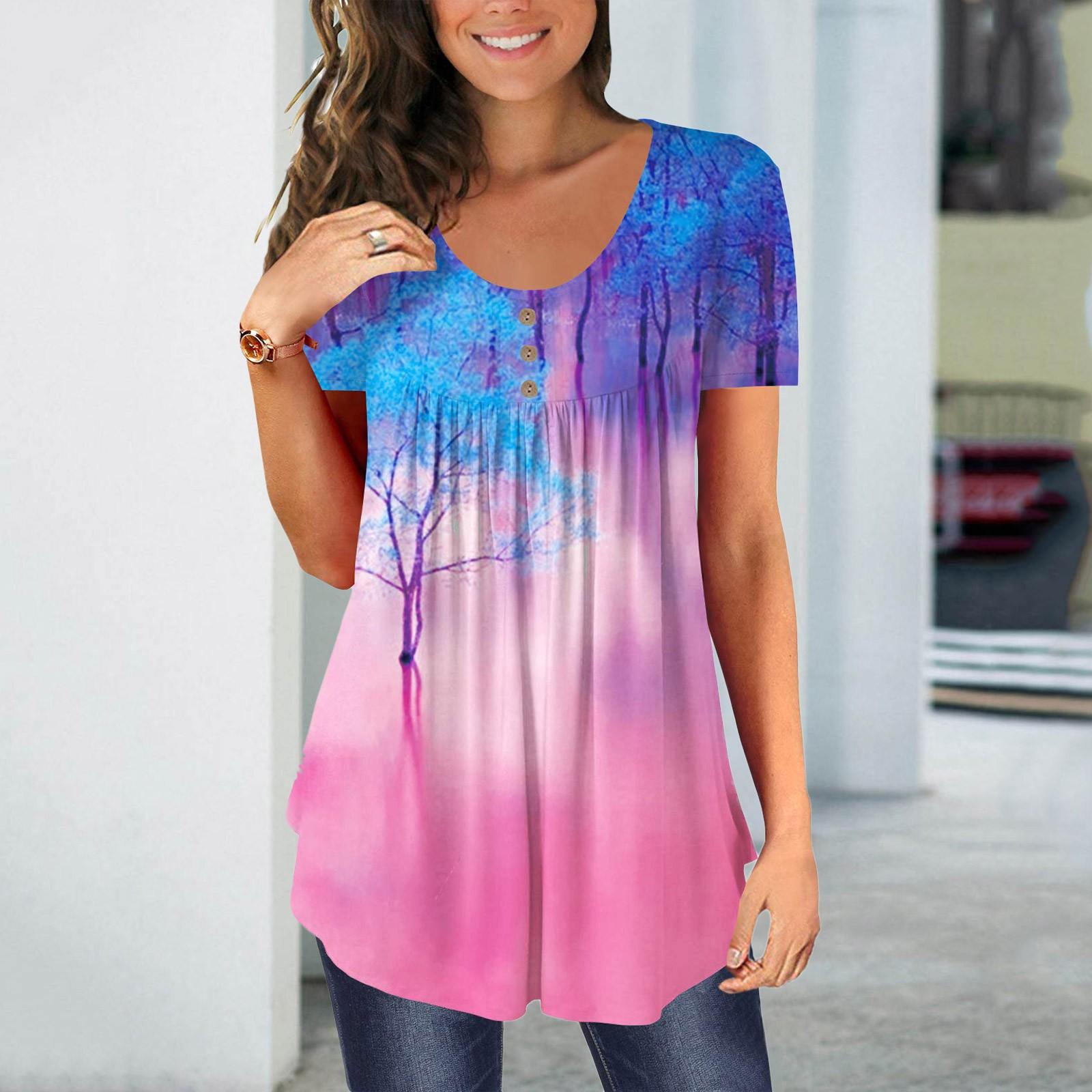 Women s Fashion Casual Print Comfortable Button Short Sleeve T-Shirt Tops Blouse XXL рожевий
Women s Fashion Casual Print Comfortable Button Short Sleeve T-Shirt Tops Blouse XXL рожевий