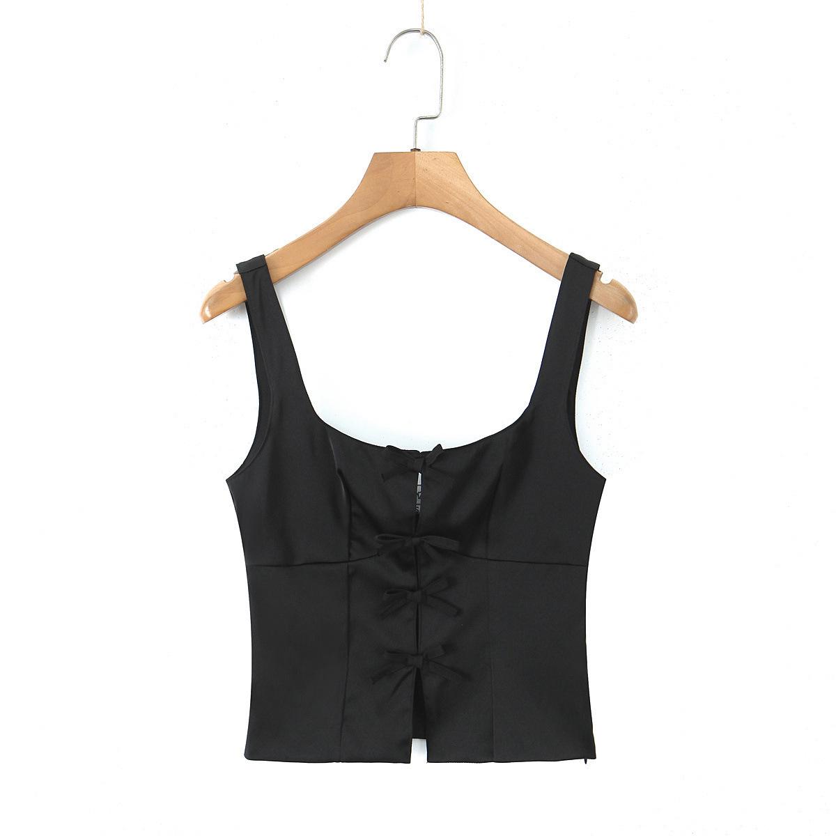 European & American Women s Bow-Decorated Camisole Top D79771 Large чёрный
European & American Women s Bow-Decorated Camisole Top D79771 Large чёрный