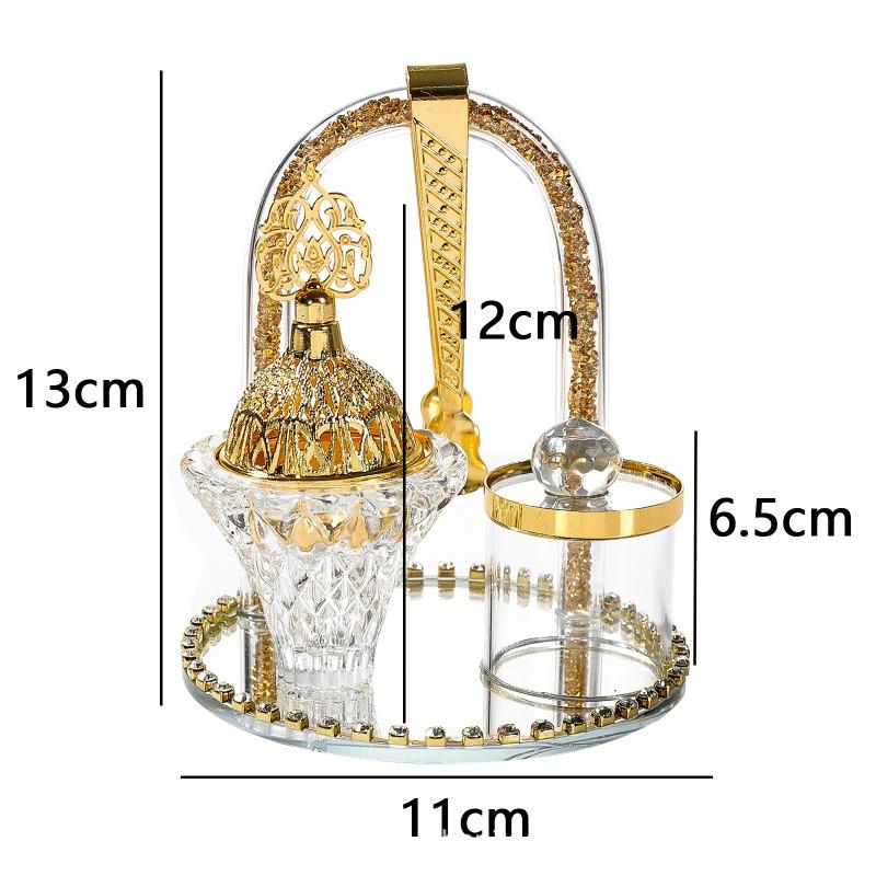 Golden Arch Glass Crystal Aromatherapy Stove Set Arabian Home Decoration Living Room Incense Burner
Golden Arch Glass Crystal Aromatherapy Stove Set Arabian Home Decoration Living Room Incense Burner