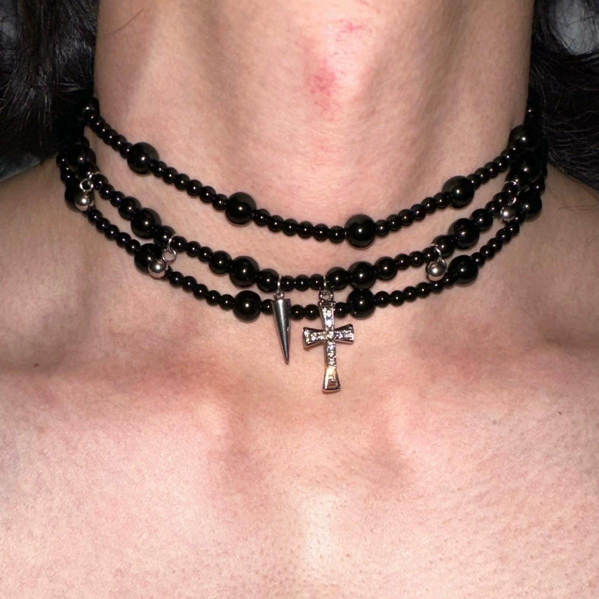 Готическое многослойное ожерелье с крестом в ретро-дизайне
Готическое многослойное ожерелье с крестом в ретро-дизайне