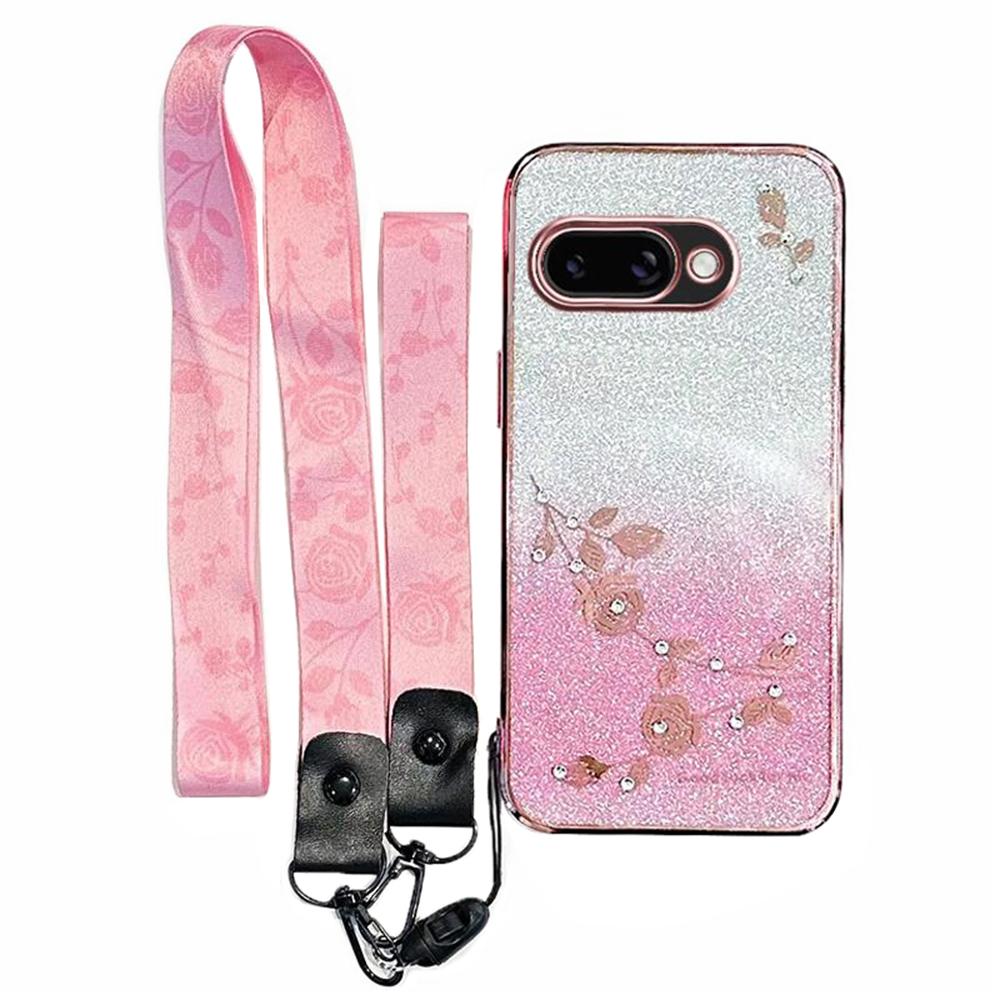 For Google Pixel 9a Case Flower Pattern TPU Gradient Phone Cover with Lanyards Rose Gold
For Google Pixel 9a Case Flower Pattern TPU Gradient Phone Cover with Lanyards Rose Gold