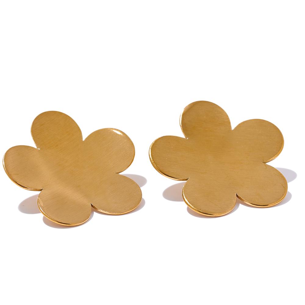 Yhpup Stainless Steel Metal Flower Minimalist Stud Earrings Waterproof 18K Gold PVD Plated Trendy Fashion Jewelry Bijoux Gift
Yhpup Stainless Steel Metal Flower Minimalist Stud Earrings Waterproof 18K Gold PVD Plated Trendy Fashion Jewelry Bijoux Gift