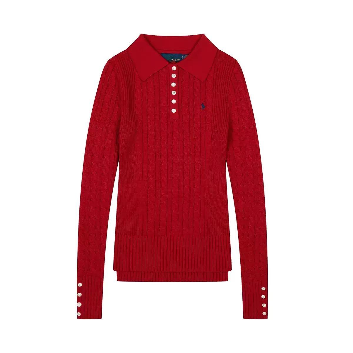 GLYDE Ribbed Knit Sweater with Buttons for Women, Polo Collar, Long Sleeve Pullovers, Chic Tops, Female Fashion S красный
GLYDE Ribbed Knit Sweater with Buttons for Women, Polo Collar, Long Sleeve Pullovers, Chic Tops, Female Fashion S красный