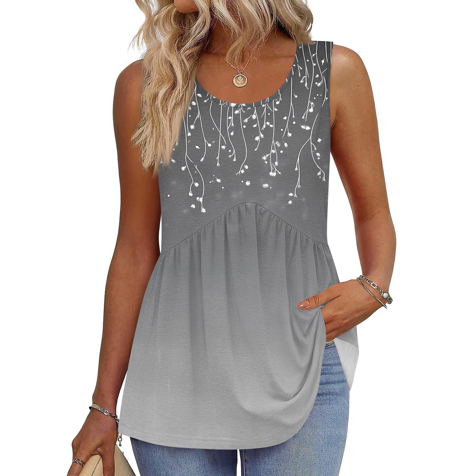 Women s Sleeveless Round Neck Floral Print Tank Top Casual Summer Blouse Lightweight Breathable Fabric Comfortable Fit M
Women s Sleeveless Round Neck Floral Print Tank Top Casual Summer Blouse Lightweight Breathable Fabric Comfortable Fit M
