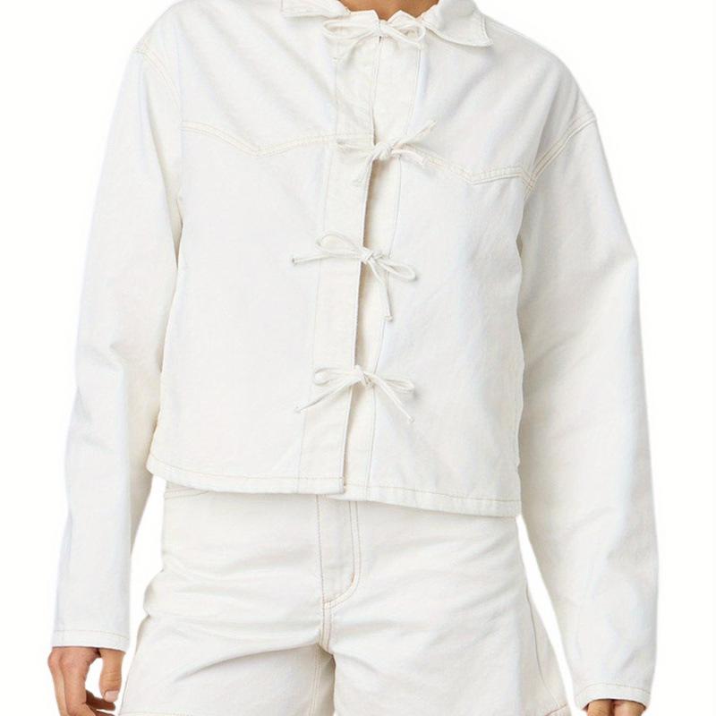 2026 European & American Women s Lace-Up Denim Jacket - White Long Sleeve Casual Style M
2026 European & American Women s Lace-Up Denim Jacket - White Long Sleeve Casual Style M
