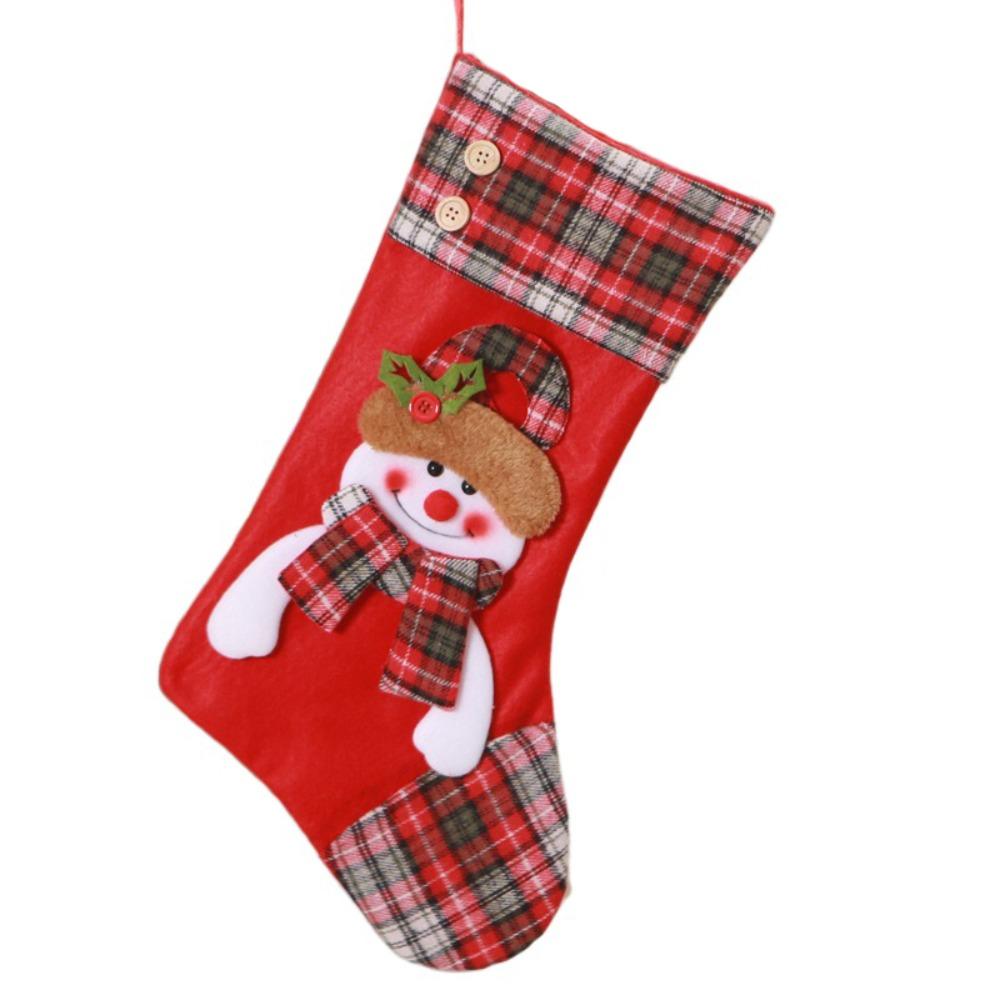 Cloth Christmas Stockings Plaid Edges Christmas Tree Decorations Creative Candy Stockings New Year Style B
Cloth Christmas Stockings Plaid Edges Christmas Tree Decorations Creative Candy Stockings New Year Style B