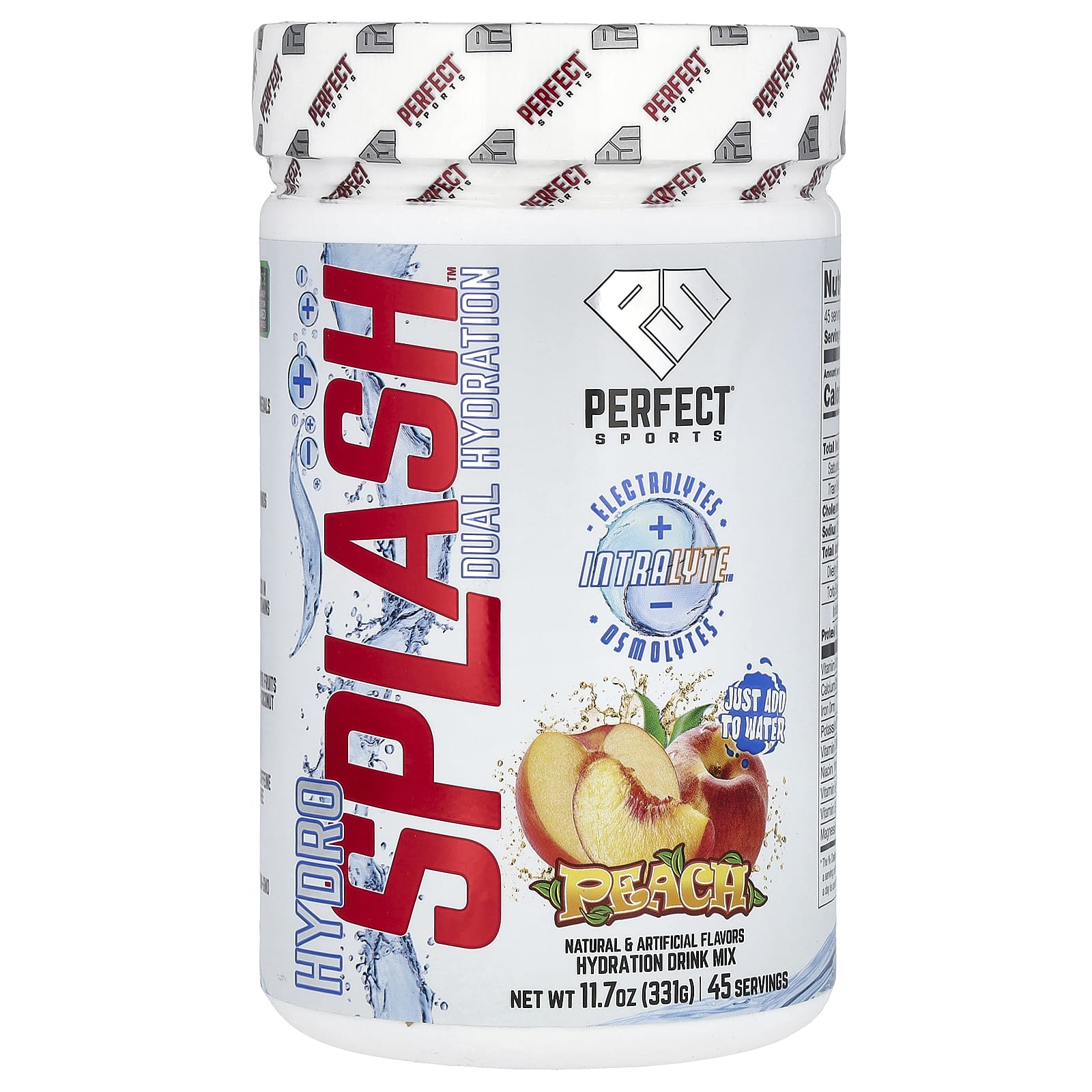 PERFECT Sports, Hydro Splash Dual Hydration, Peach, 11.7 oz (331 g)
PERFECT Sports, Hydro Splash Dual Hydration, Peach, 11.7 oz (331 g)