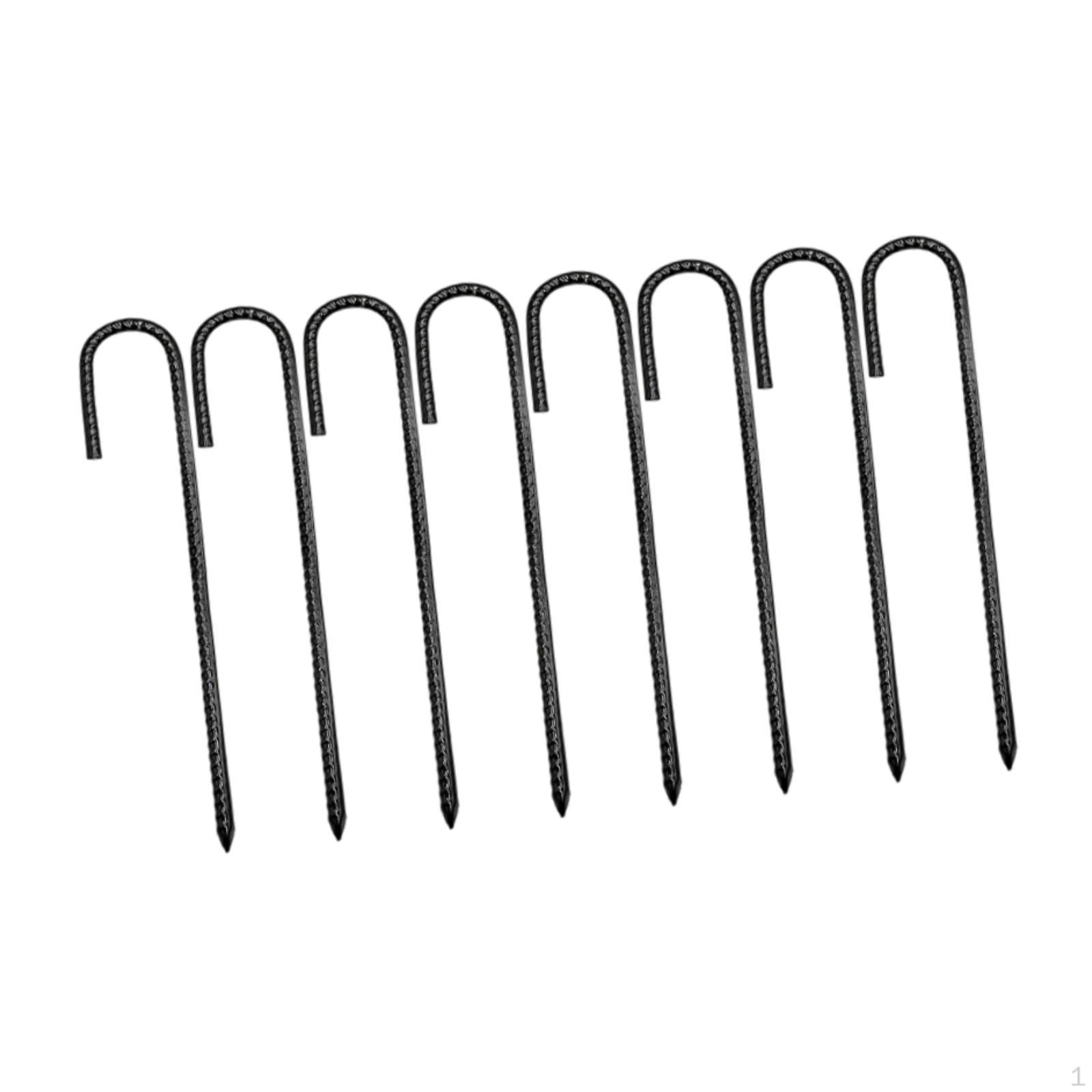 8Pcs Steel Stakes Heavy Duty J Hooks Easy to Install Garden Ground Anchors Tent for Canopy Black
8Pcs Steel Stakes Heavy Duty J Hooks Easy to Install Garden Ground Anchors Tent for Canopy Black
