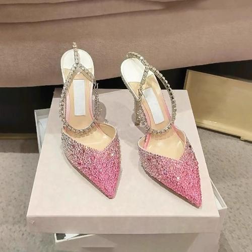 Gradient Pink High Heel Sandals Women Crystal Rhinestone Pointed Toe Stiletto Shoes 34
Gradient Pink High Heel Sandals Women Crystal Rhinestone Pointed Toe Stiletto Shoes 34