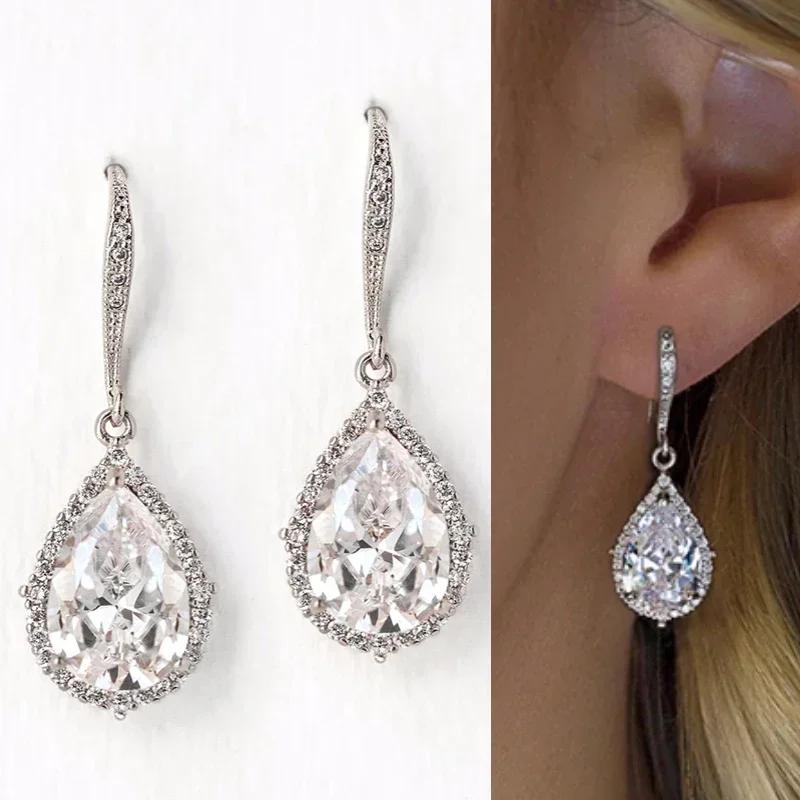 2026 Sparkling Crystal Pear Cubic Zirconia Drop Earrings for Women High-quality Copper Color Fashion Luxury Zircon
2026 Sparkling Crystal Pear Cubic Zirconia Drop Earrings for Women High-quality Copper Color Fashion Luxury Zircon