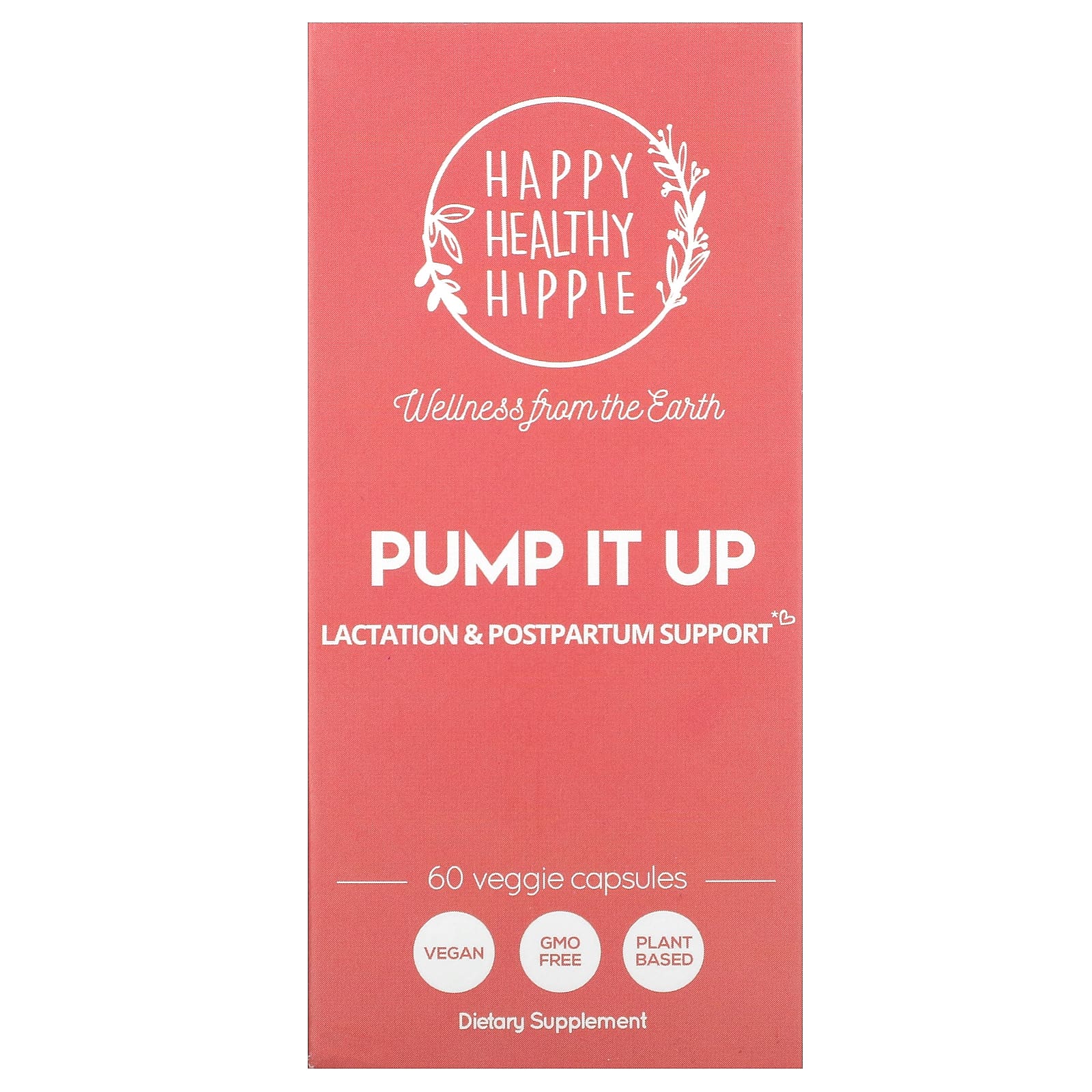 Happy Healthy Hippie, Pump It Up, Lactation and Postpartum Supplement, 60 Veggie Capsules
Happy Healthy Hippie, Pump It Up, Lactation and Postpartum Supplement, 60 Veggie Capsules