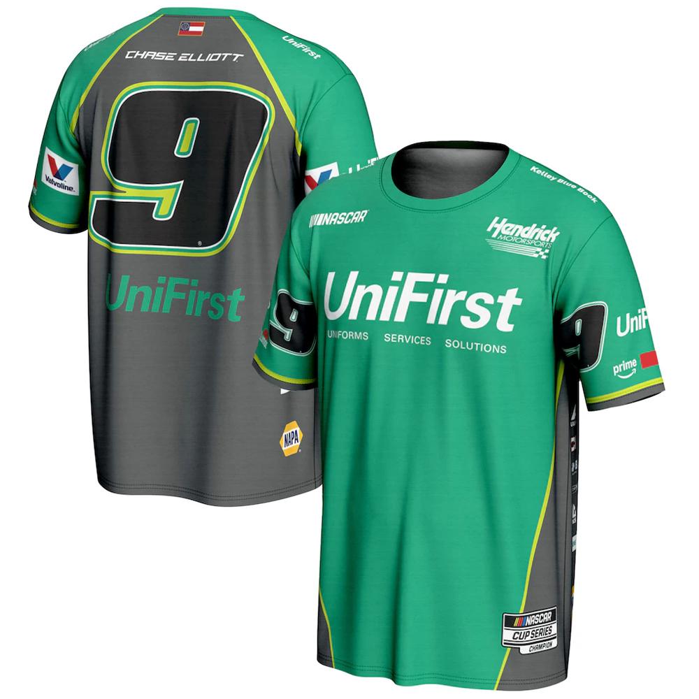 NASCAR Chase Elliott #9 UniFirst Racing T-Shirt for Fans 3D Printed T-Shirt - Summer Sports Fashion Quick-Drying T-Shirt XXS
NASCAR Chase Elliott #9 UniFirst Racing T-Shirt for Fans 3D Printed T-Shirt - Summer Sports Fashion Quick-Drying T-Shirt XXS