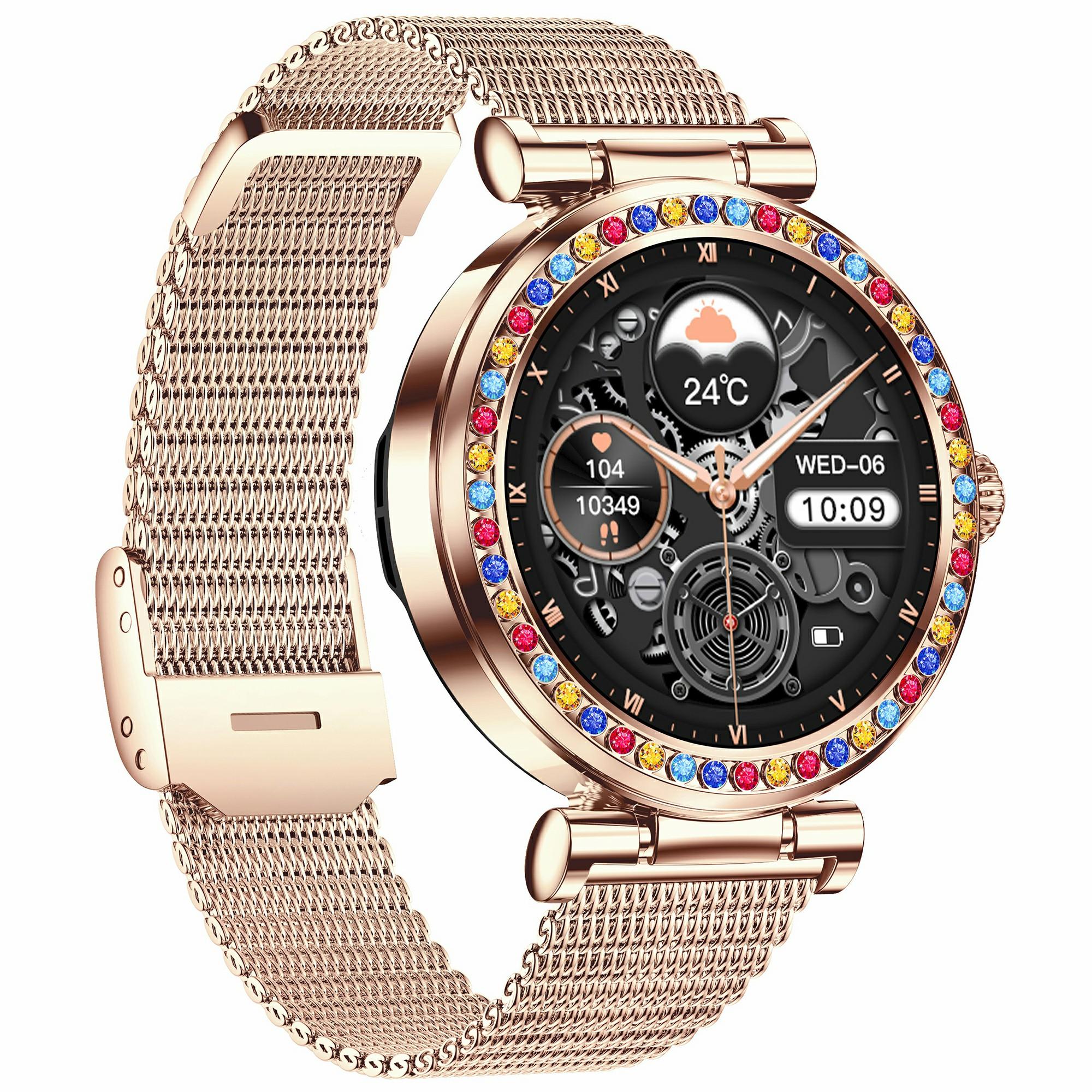 CF30 1.27-inch Steel Strap Women Waterproof Smart Watch Diamond Decor Health Monitoring Fitness Tracker Smart Bracelet Silver
CF30 1.27-inch Steel Strap Women Waterproof Smart Watch Diamond Decor Health Monitoring Fitness Tracker Smart Bracelet Silver