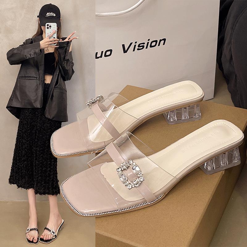 Thin heel strap transparent 2025 new clip summer rhinestone square head open-toed high-heeled sandals one-word slippers women 35 чёрный
Thin heel strap transparent 2025 new clip summer rhinestone square head open-toed high-heeled sandals one-word slippers women 35 чёрный