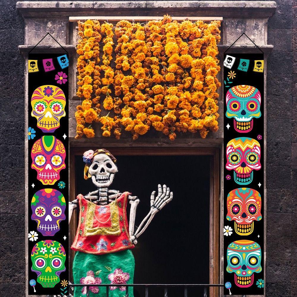 Polyester Halloween Skull Door Curtain Decorative Skull Pattern Door Couplets Haunted House
Polyester Halloween Skull Door Curtain Decorative Skull Pattern Door Couplets Haunted House