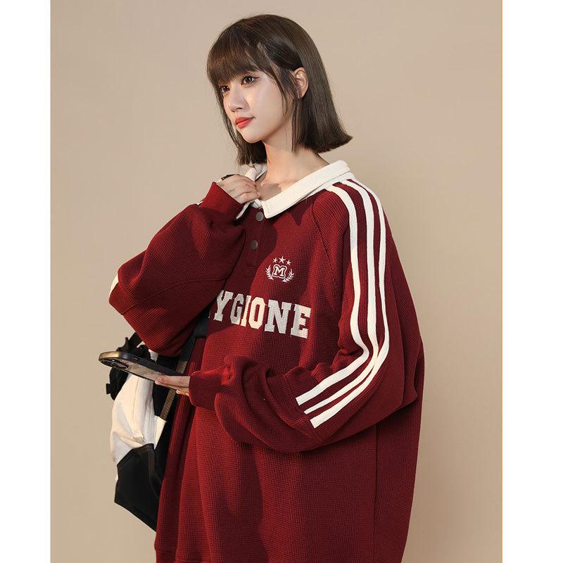Women s Grey Polo Collar Sweatshirt - 2025 Trend, Brand Embroidery, Oversized Loose Fit for Spring & Autumn 2XL (recommended 150-180 jin)
Women s Grey Polo Collar Sweatshirt - 2025 Trend, Brand Embroidery, Oversized Loose Fit for Spring & Autumn 2XL (recommended 150-180 jin)