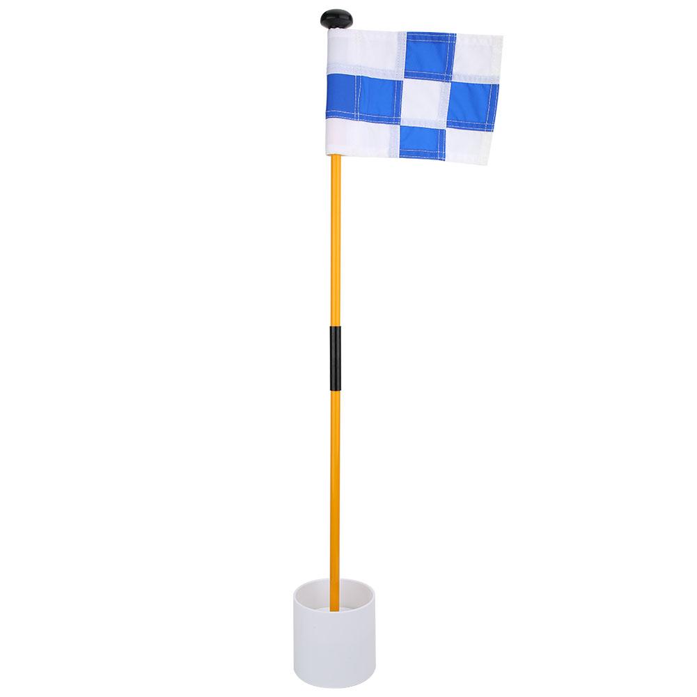 Golf Putting Green Removable Flagpole Set Practicing Accessory with Blue White Grid Flag
Golf Putting Green Removable Flagpole Set Practicing Accessory with Blue White Grid Flag