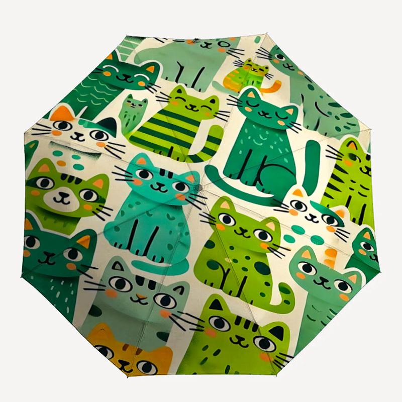 1pc Cat Pattern Automatic Umbrella Auto Open/Close Folding Umbrella with 8 Rib Frame, 3 Fold Compact Umbrella for Men & Women, 120
1pc Cat Pattern Automatic Umbrella Auto Open/Close Folding Umbrella with 8 Rib Frame, 3 Fold Compact Umbrella for Men & Women, 120