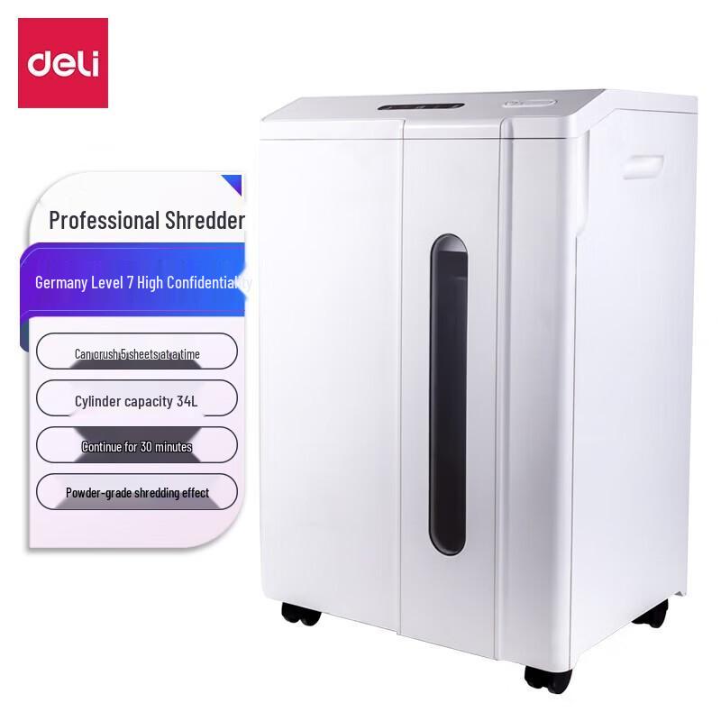 Deli 14408 Level 7 High-Security Micro-Cut Paper Shredder CN plug (adapter included)
Deli 14408 Level 7 High-Security Micro-Cut Paper Shredder CN plug (adapter included)
