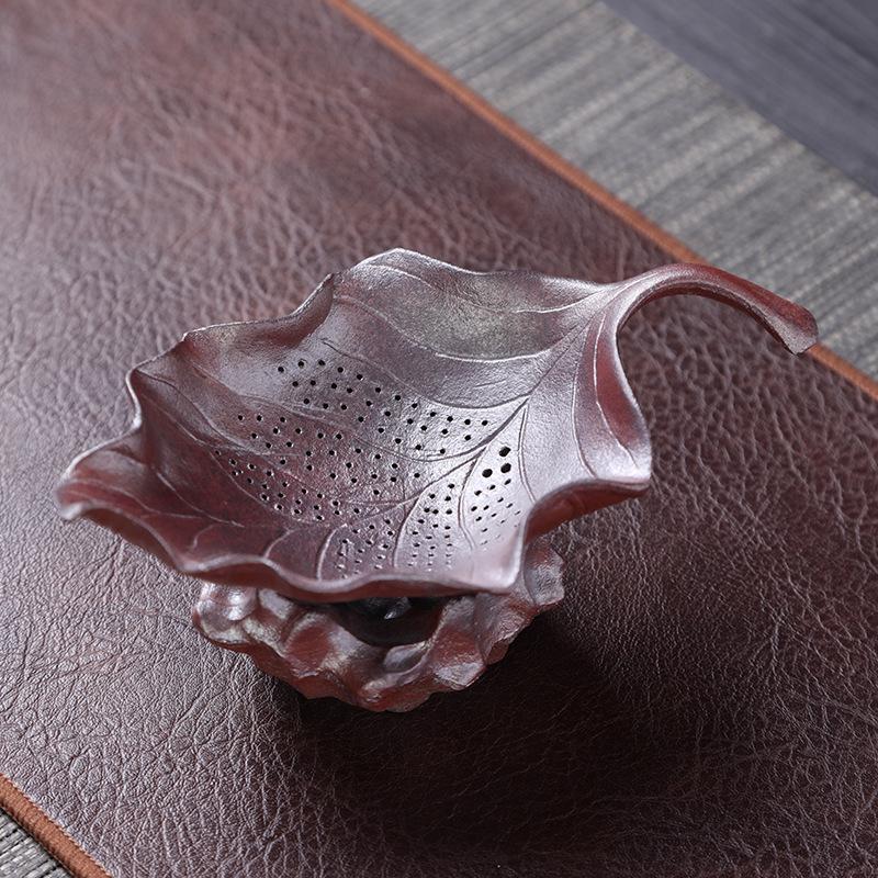 Керамический заварник и ситечко для чая в форме листа - Аксессуар для набора для чая Кунг-фу красный
Керамический заварник и ситечко для чая в форме листа - Аксессуар для набора для чая Кунг-фу красный