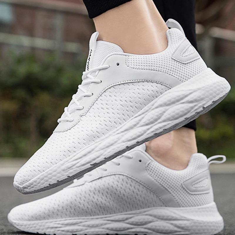 мода Fujeak Новые мужские модные кроссовки для бега Дышащие летние удобные нескользящие кроссовки 2024 года Легкие теннисные кроссовки Zapatillas 46 белый