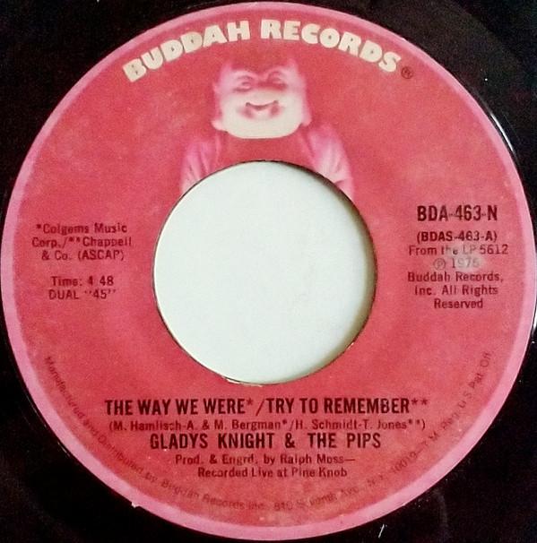 7inch Record GLADYS KNIGHT & THE PIPS - The Way We Were / Try To Remember BDA463N Buddah Records 1975 US Soul/Funk Used
7inch Record GLADYS KNIGHT & THE PIPS - The Way We Were / Try To Remember BDA463N Buddah Records 1975 US Soul/Funk Used