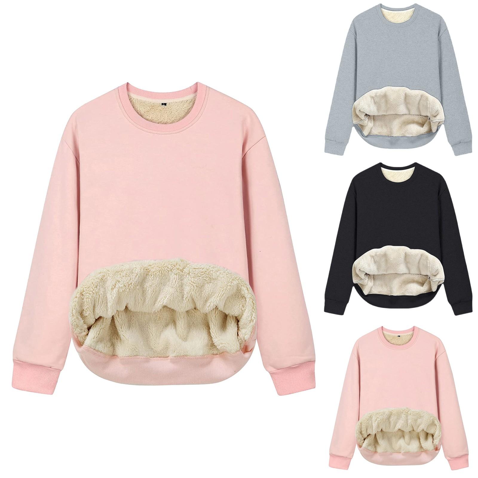 Women s Casual Fashion Round Neck Pullover Plus Velvet Thick Solid Color Sweater L серый
Women s Casual Fashion Round Neck Pullover Plus Velvet Thick Solid Color Sweater L серый