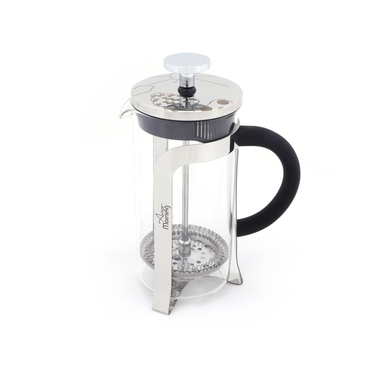 Any Morning French Press Coffee and Tea Maker, Borosilicate Glass Coffee Press, Stainless Steel Filter, Durable and Heat Resistant, 350 ml, 20oz, 2Cup
Any Morning French Press Coffee and Tea Maker, Borosilicate Glass Coffee Press, Stainless Steel Filter, Durable and Heat Resistant, 350 ml, 20oz, 2Cup