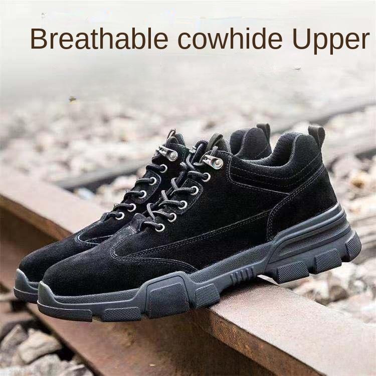 Обувь для страхования труда, стальная сумка для головы, противоударные, противоударные, дышащие, из коровьей кожи, удобная защитная обувь для строительной площадки 46 чёрный
Обувь для страхования труда, стальная сумка для головы, противоударные, противоударные, дышащие, из коровьей кожи, удобная защитная обувь для строительной площадки 46 чёрный