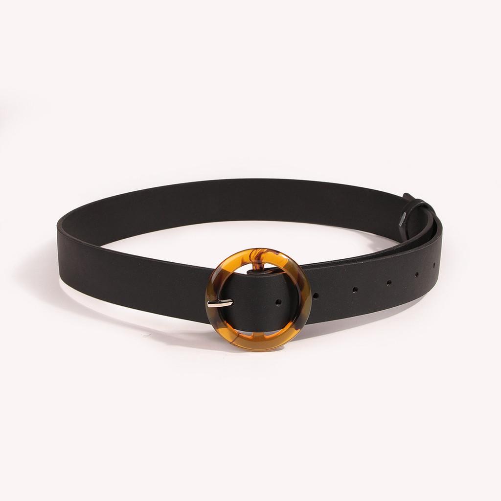 Womens Faux Leather Belt With Round Buckle Perfect For Work And Casual Outfits Black PU
Womens Faux Leather Belt With Round Buckle Perfect For Work And Casual Outfits Black PU