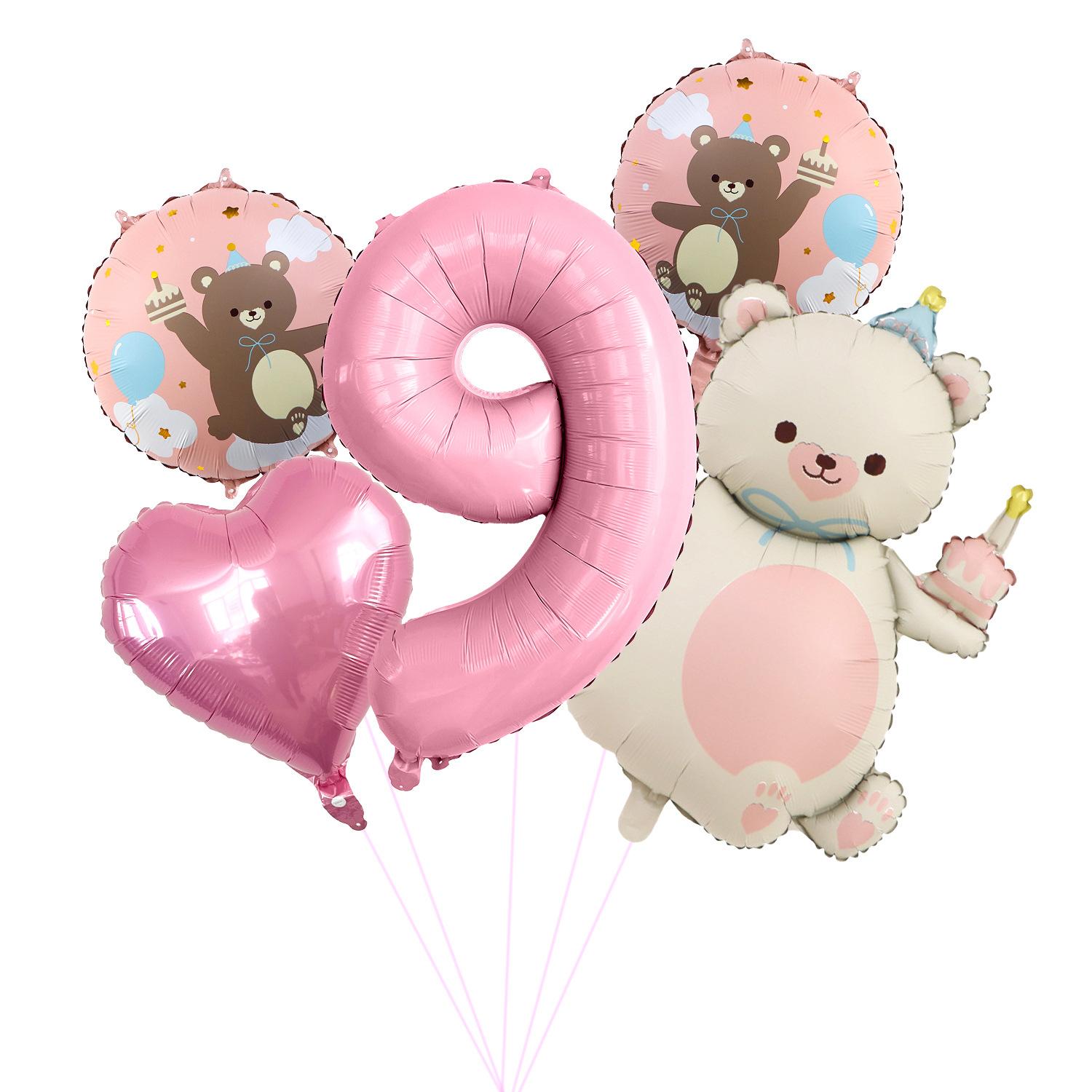 Magic Cake Bear Aluminum Film Balloon Set 32 Inch Pink Digital Children S Birthday Party Balloon Arrangement Digital 9 set
Magic Cake Bear Aluminum Film Balloon Set 32 Inch Pink Digital Children S Birthday Party Balloon Arrangement Digital 9 set
