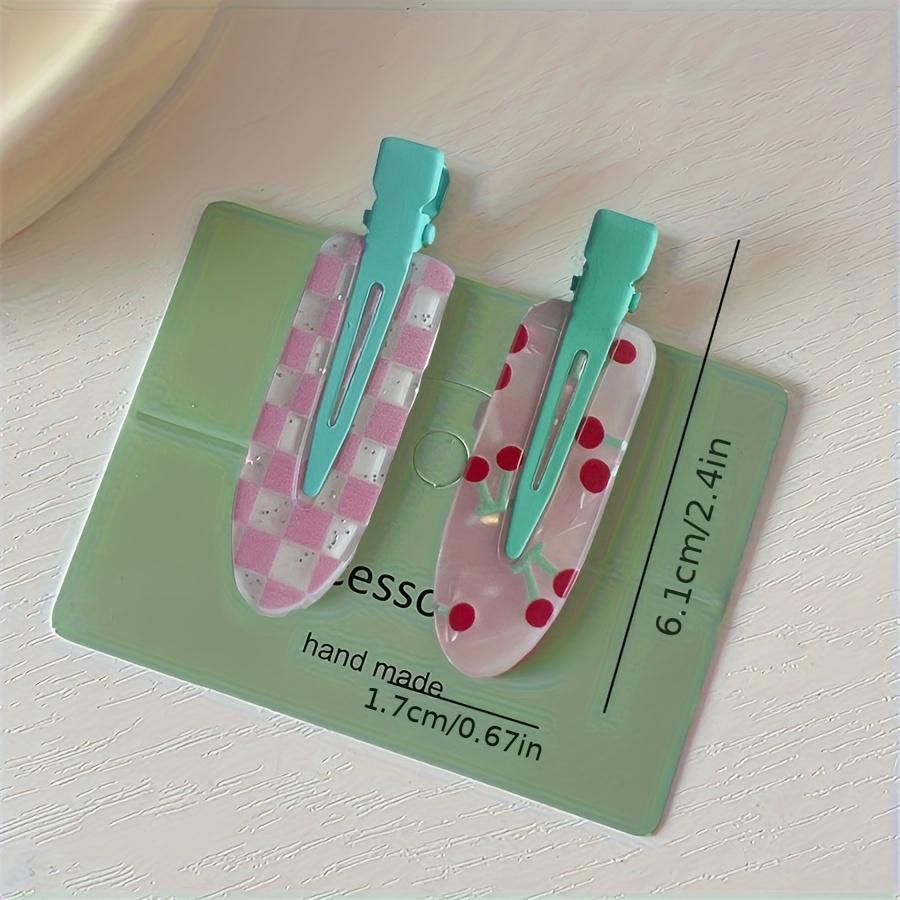 Korean Style Dopamine Hair Clips, Colorful Fruit Grape Print, Cute Simple Drop Shaped Plastic Hair Claw, No Scratch Hair Accessories for Women
Korean Style Dopamine Hair Clips, Colorful Fruit Grape Print, Cute Simple Drop Shaped Plastic Hair Claw, No Scratch Hair Accessories for Women