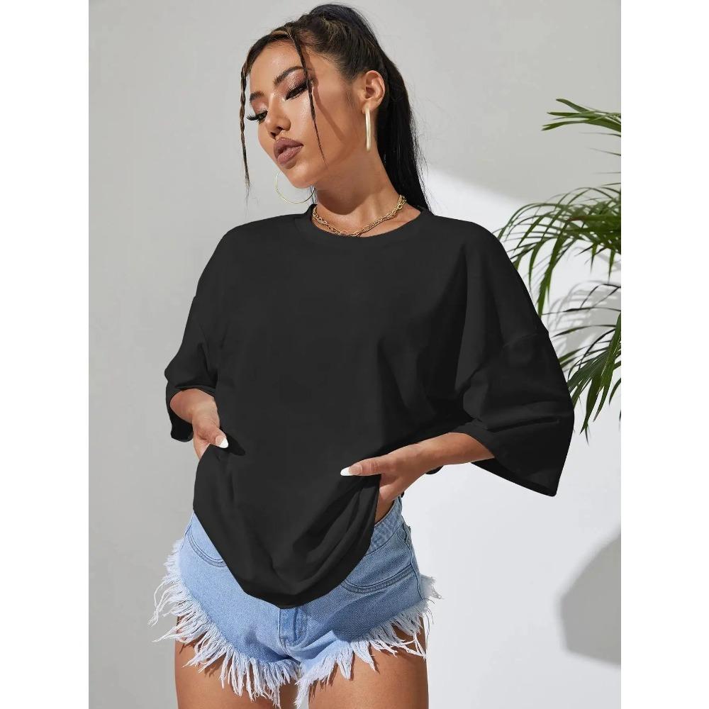 Solid Color Short Sleeve Women Fitness Soft Breathable Comfortable Clothes Basic All Match Loose Tee Shirt Female M
Solid Color Short Sleeve Women Fitness Soft Breathable Comfortable Clothes Basic All Match Loose Tee Shirt Female M