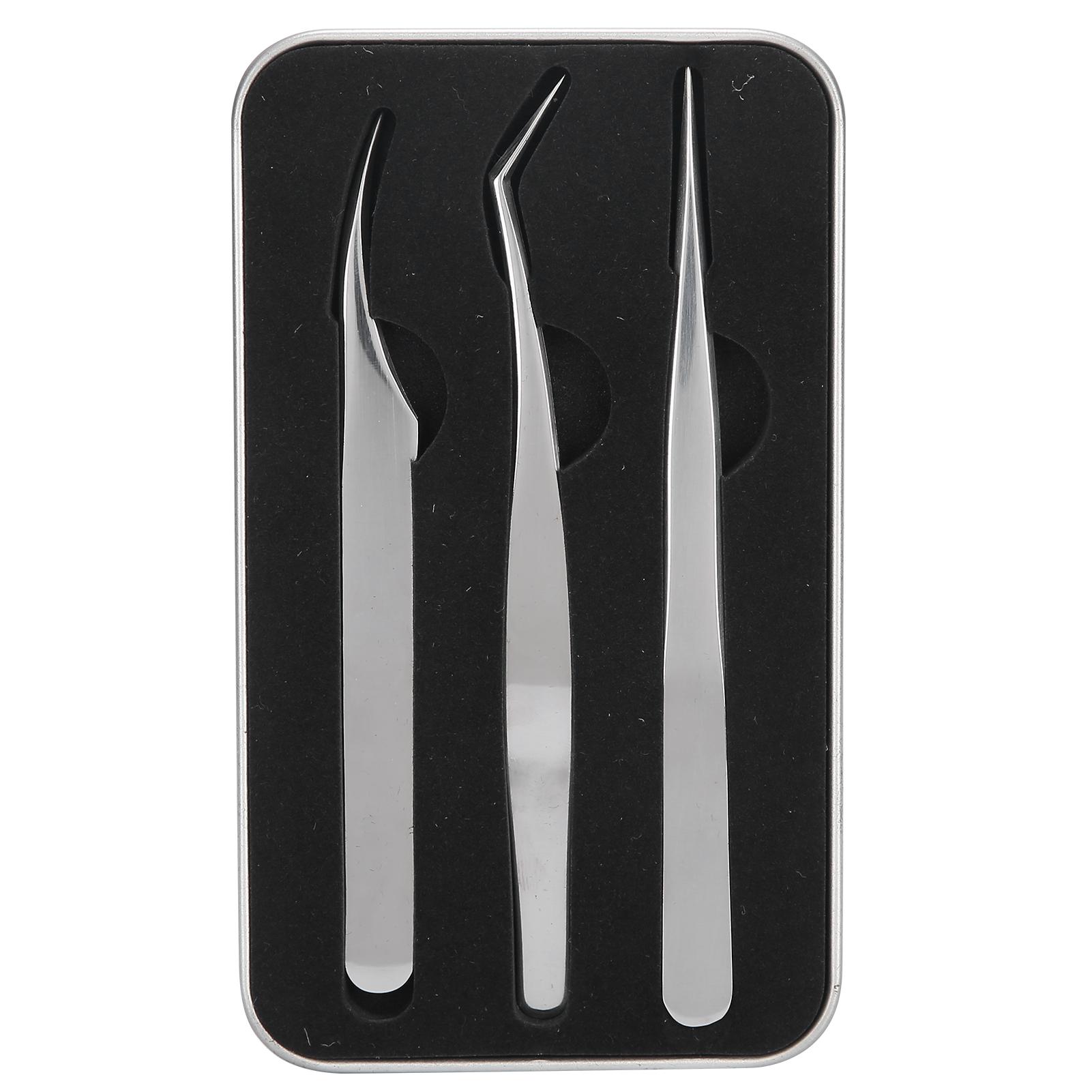 3Pcs Eyelash Extension Tweezers Set Silver Mirror Light DolphinShaped Easy Fannning Tool
3Pcs Eyelash Extension Tweezers Set Silver Mirror Light DolphinShaped Easy Fannning Tool