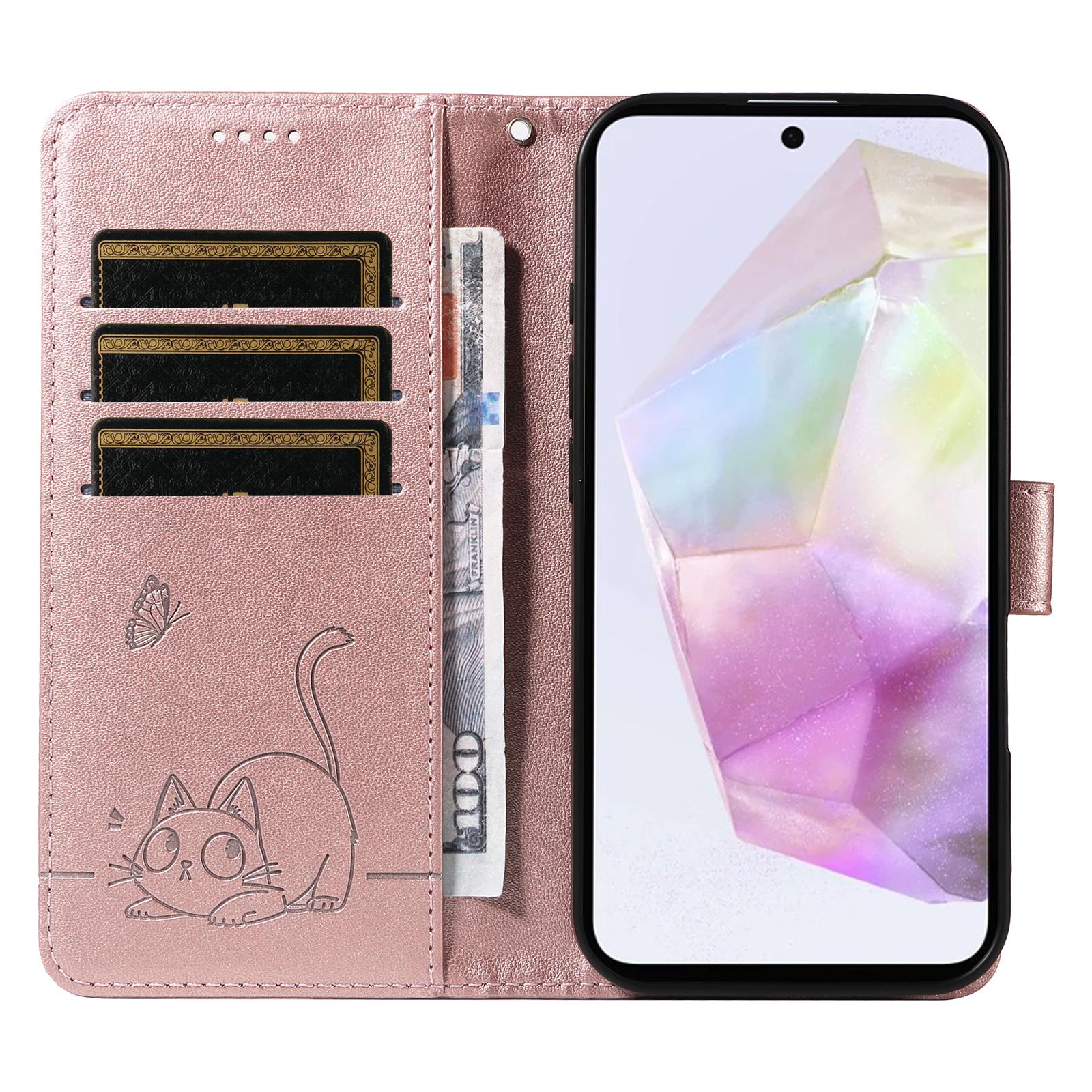 For Samsung Galaxy A36 5G Case Cat Pattern Imprint Leather Phone Cover with Wrist Strap Purple
For Samsung Galaxy A36 5G Case Cat Pattern Imprint Leather Phone Cover with Wrist Strap Purple